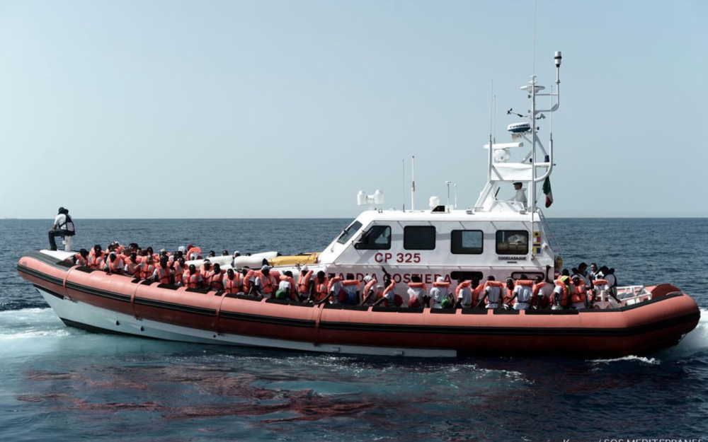 Des immigrant au large de l'Italie