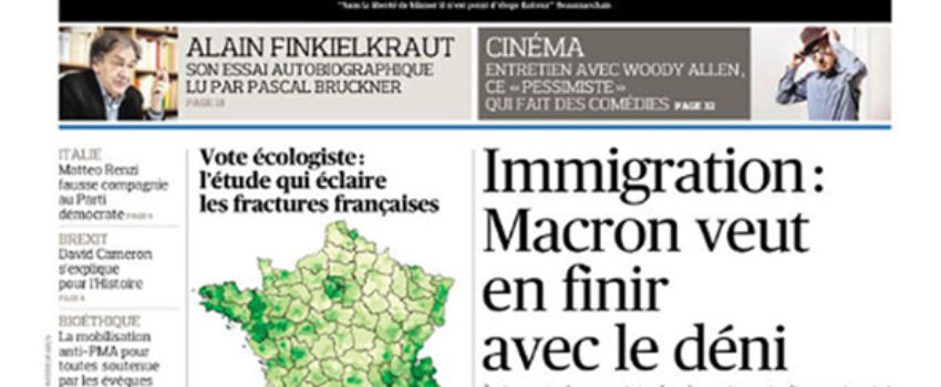 À la « Une » du Figaro de ce matin : Le Chef de l’Etat sérieux sur l’immigration ou Sarkozy bis ?