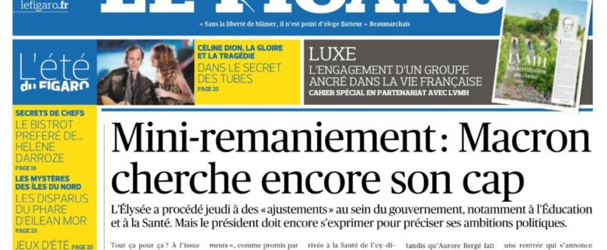 La « une » du Figaro du 21 juillet frise le ridicule