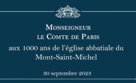 Le Comte de Paris aux 1000 ans du Mont-Saint-Michel